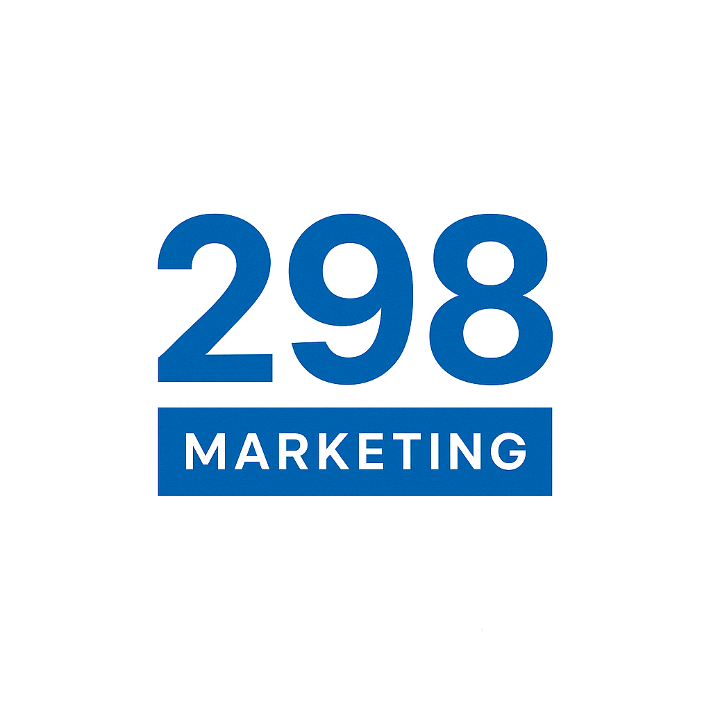 298 Marketing logo – digital marketing, SEO optimization, and website design services.